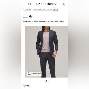 Men’s CANALI Black Edition stretch wool Italian suit from Harry Rosen.40R (EU50)